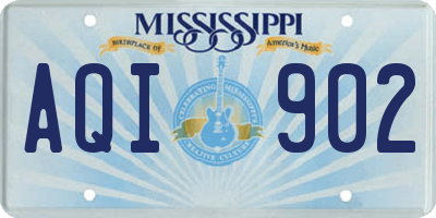 MS license plate AQI902