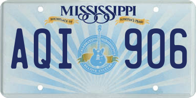 MS license plate AQI906
