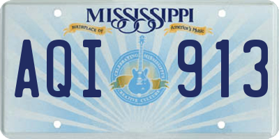 MS license plate AQI913