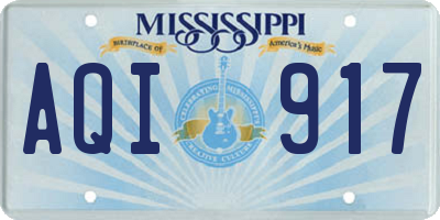 MS license plate AQI917