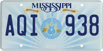 MS license plate AQI938