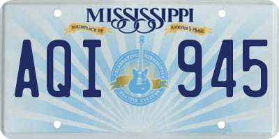 MS license plate AQI945
