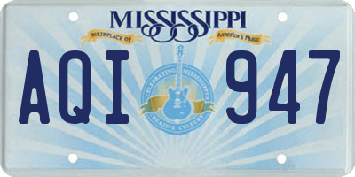 MS license plate AQI947