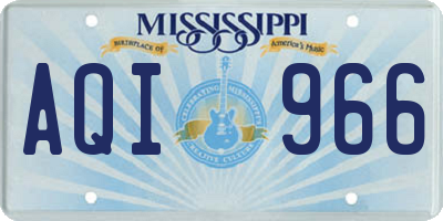 MS license plate AQI966