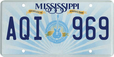 MS license plate AQI969