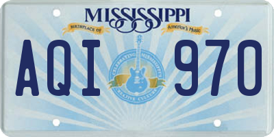 MS license plate AQI970