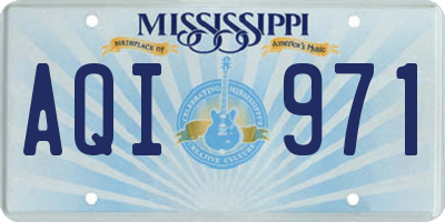 MS license plate AQI971