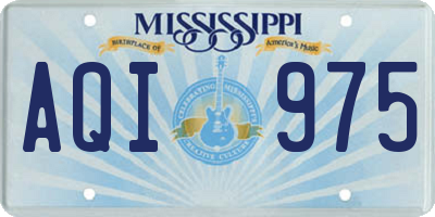 MS license plate AQI975
