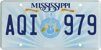 MS license plate AQI979