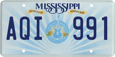MS license plate AQI991