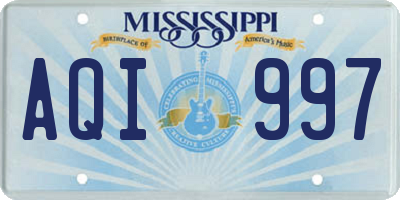 MS license plate AQI997