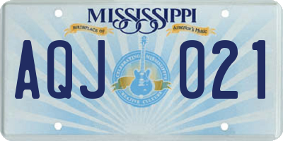 MS license plate AQJ021