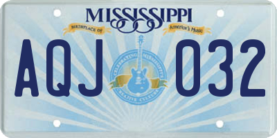 MS license plate AQJ032