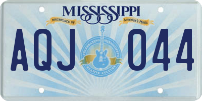 MS license plate AQJ044