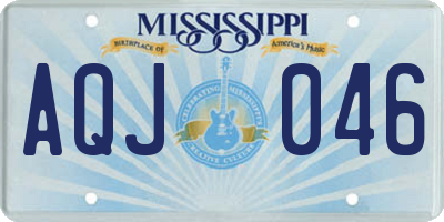 MS license plate AQJ046
