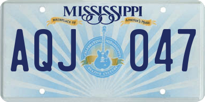 MS license plate AQJ047