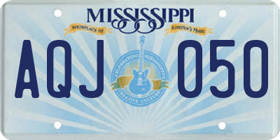 MS license plate AQJ050