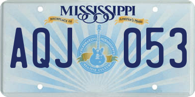 MS license plate AQJ053