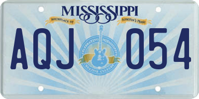 MS license plate AQJ054