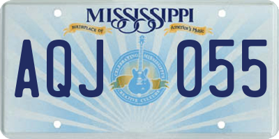 MS license plate AQJ055