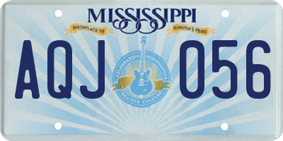 MS license plate AQJ056