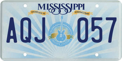 MS license plate AQJ057