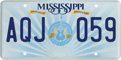 MS license plate AQJ059
