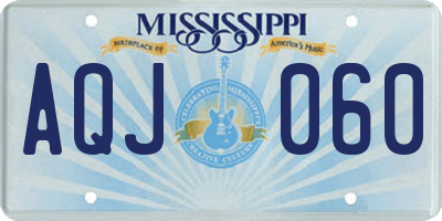 MS license plate AQJ060