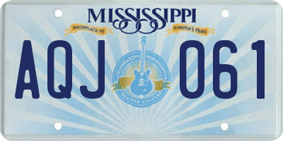 MS license plate AQJ061