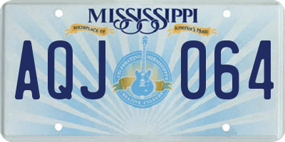 MS license plate AQJ064