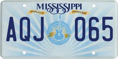 MS license plate AQJ065
