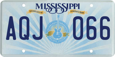 MS license plate AQJ066