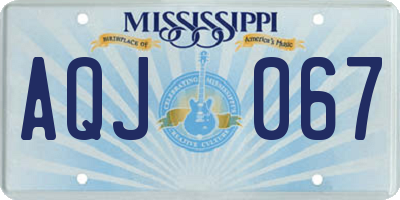 MS license plate AQJ067