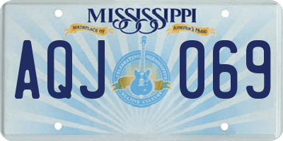 MS license plate AQJ069