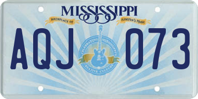 MS license plate AQJ073