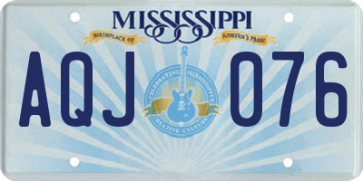 MS license plate AQJ076