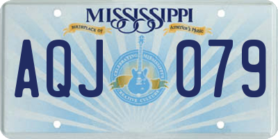 MS license plate AQJ079