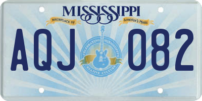 MS license plate AQJ082