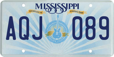 MS license plate AQJ089