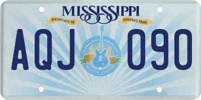 MS license plate AQJ090