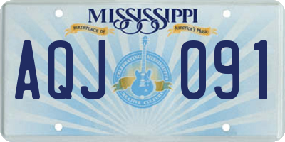 MS license plate AQJ091