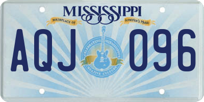 MS license plate AQJ096