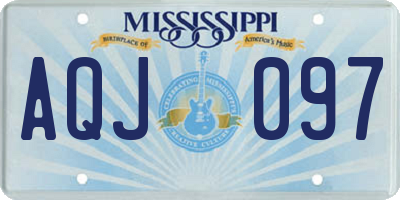 MS license plate AQJ097