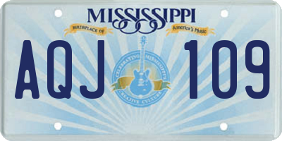 MS license plate AQJ109