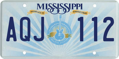 MS license plate AQJ112