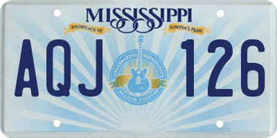 MS license plate AQJ126