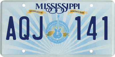 MS license plate AQJ141
