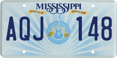 MS license plate AQJ148