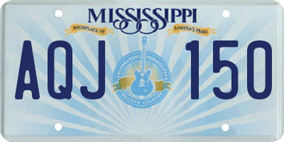 MS license plate AQJ150