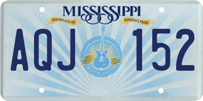 MS license plate AQJ152